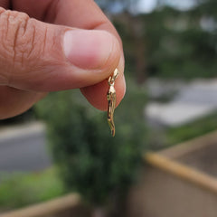 Anhänger aus massivem italienischem Horn aus 14 Karat oder 18 Karat Gold