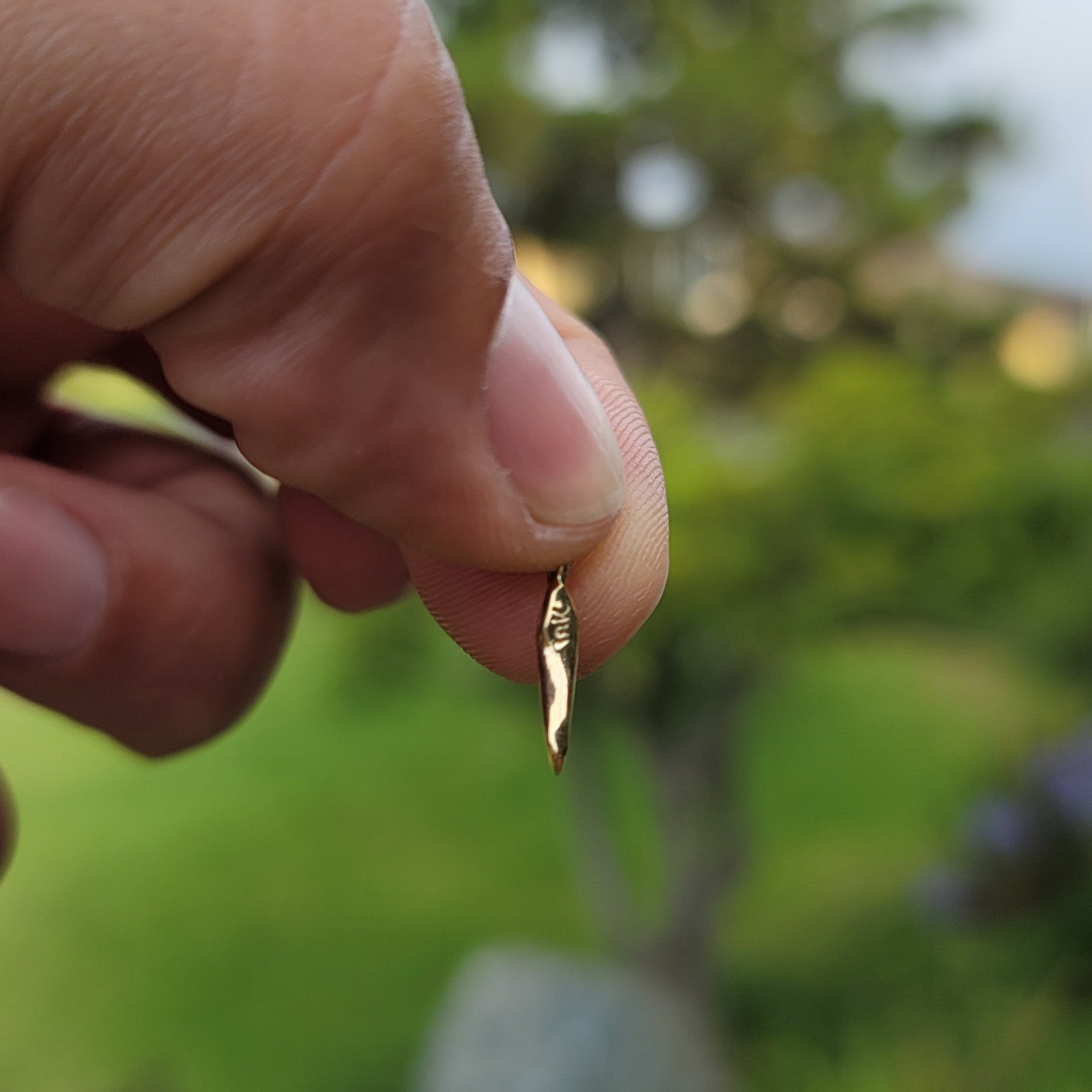 14K or 18K Gold Solid Italian Horn Pendant