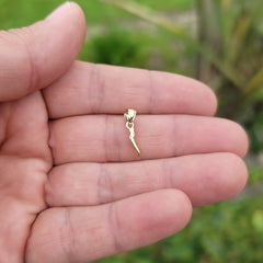 14K or 18K Gold Solid Italian Horn Pendant