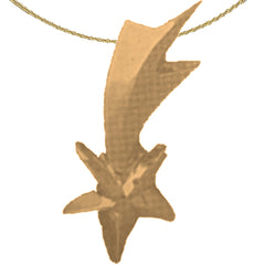 14K or 18K Gold Shooting Star Pendant