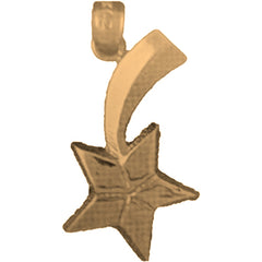 14K or 18K Gold Shooting Star Pendant