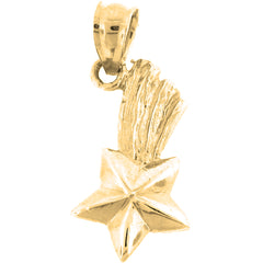 14K or 18K Gold Shooting Star Pendant