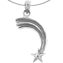 Colgante de estrella fugaz de oro de 14 quilates o 18 quilates