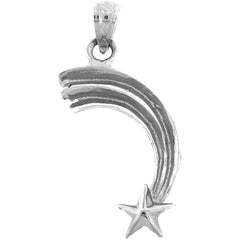 14K or 18K Gold Shooting Star Pendant