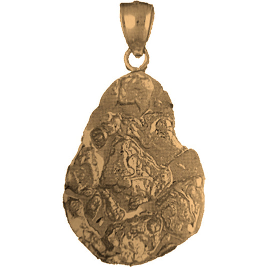 10K, 14K or 18K Gold Nugget Pendant