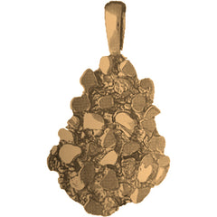 10K, 14K or 18K Gold Nugget Pendant