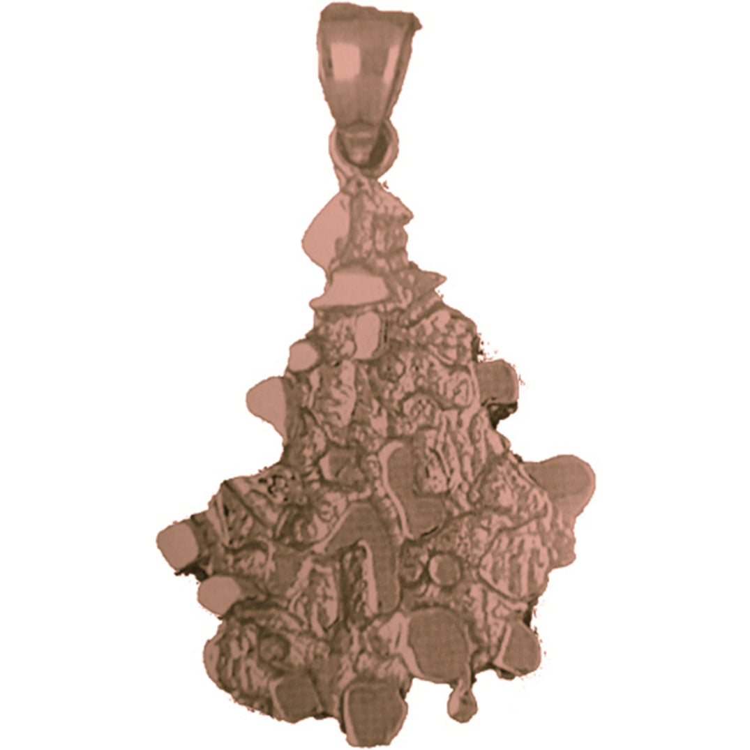 10K, 14K or 18K Gold Nugget Pendant