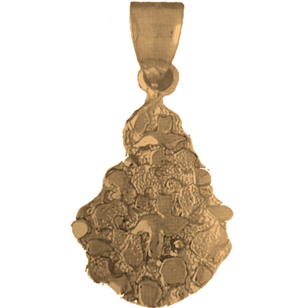 10K, 14K or 18K Gold Nugget Pendant