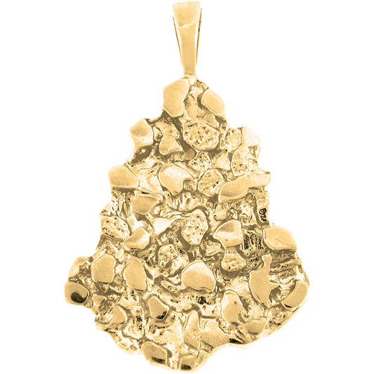 10K, 14K or 18K Gold Nugget Pendant