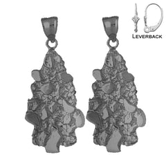 14K oder 18K Gold 43mm Nugget Ohrringe