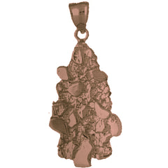 10K, 14K or 18K Gold Nugget Pendant