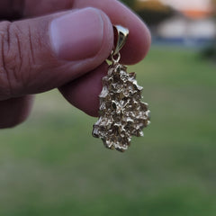 10K, 14K or 18K Gold Nugget Pendant