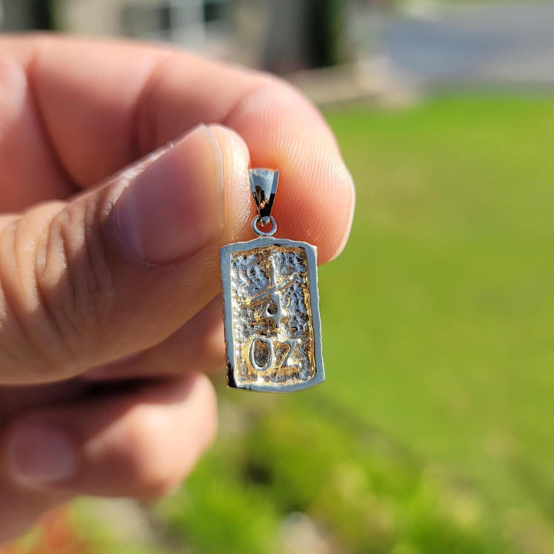 10K, 14K or 18K Gold "1 Oz" Nugget Pendant