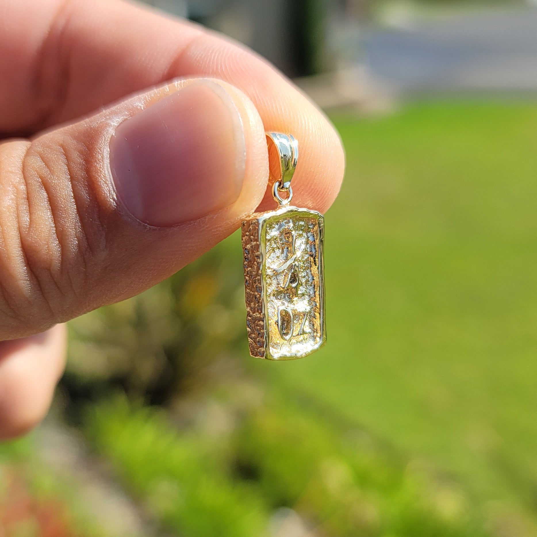 10K, 14K or 18K Gold "1 Oz" Nugget Pendant