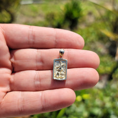 Colgante de pepita de oro de 10 quilates, 14 quilates o 18 quilates de "1 oz"