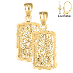 14K or 18K Gold "1 Oz" Nugget Earrings