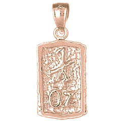 10K, 14K or 18K Gold "1 Oz" Nugget Pendant