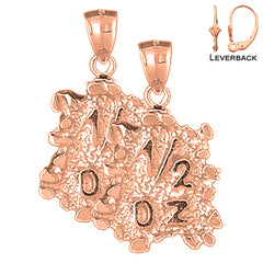 14K or 18K Gold "1/2 Oz" Nugget Earrings