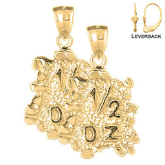 14K or 18K Gold "1/2 Oz" Nugget Earrings
