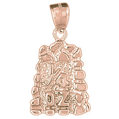 10K, 14K or 18K Gold "1/4 Oz" Nugget Pendant