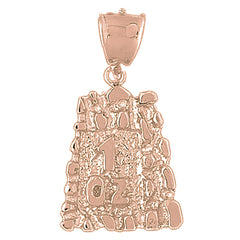 10K, 14K or 18K Gold "1 Oz" Nugget Pendant