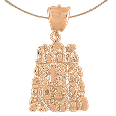 10K, 14K or 18K Gold "1 Oz" Nugget Pendant