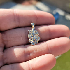 Colgante de pepita "14K" de oro de 14 quilates o 18 quilates