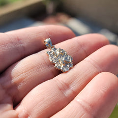 Colgante de pepita "14K" de oro de 14 quilates o 18 quilates