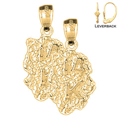 14K or 18K Gold "14K" Nugget Earrings