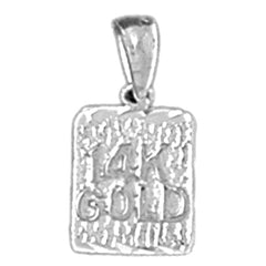 14K or 18K Gold "14K Yellow Gold" Nugget Pendant
