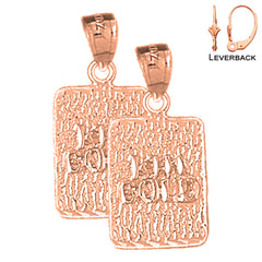 14K oder 18K Gold 24mm Nugget Ohrringe