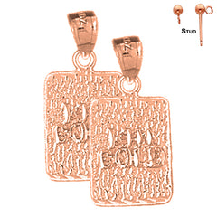 14K oder 18K Gold 24mm Nugget Ohrringe