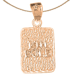 14K or 18K Gold Nugget Pendant