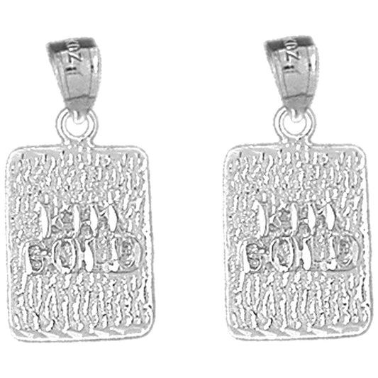 Sterling Silver 24mm Nugget Earrings