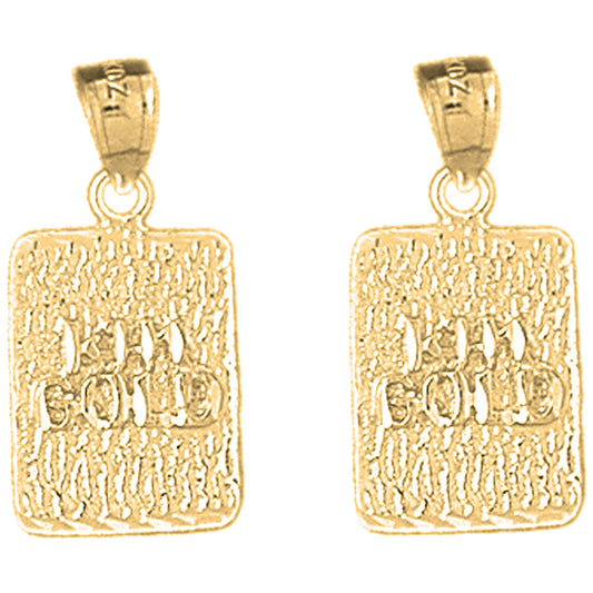 14K or 18K Gold 24mm Nugget Earrings