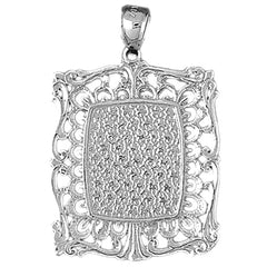 10K, 14K or 18K Gold Hand-cut Frame Plate Pendant