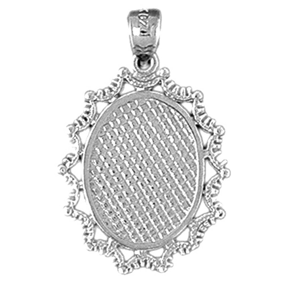 10K, 14K or 18K Gold Hand-cut Frame Plate Pendant