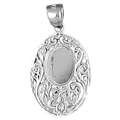 14K or 18K Gold Hand-cut Engravable Plate Pendant