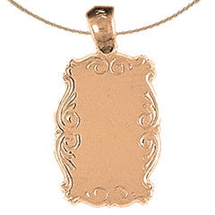 Handgeschliffener, gravierbarer Plattenanhänger aus 10 Karat, 14 Karat oder 18 Karat Gold