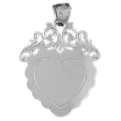 10K, 14K or 18K Gold Hand-cut Engravable Plate Pendant