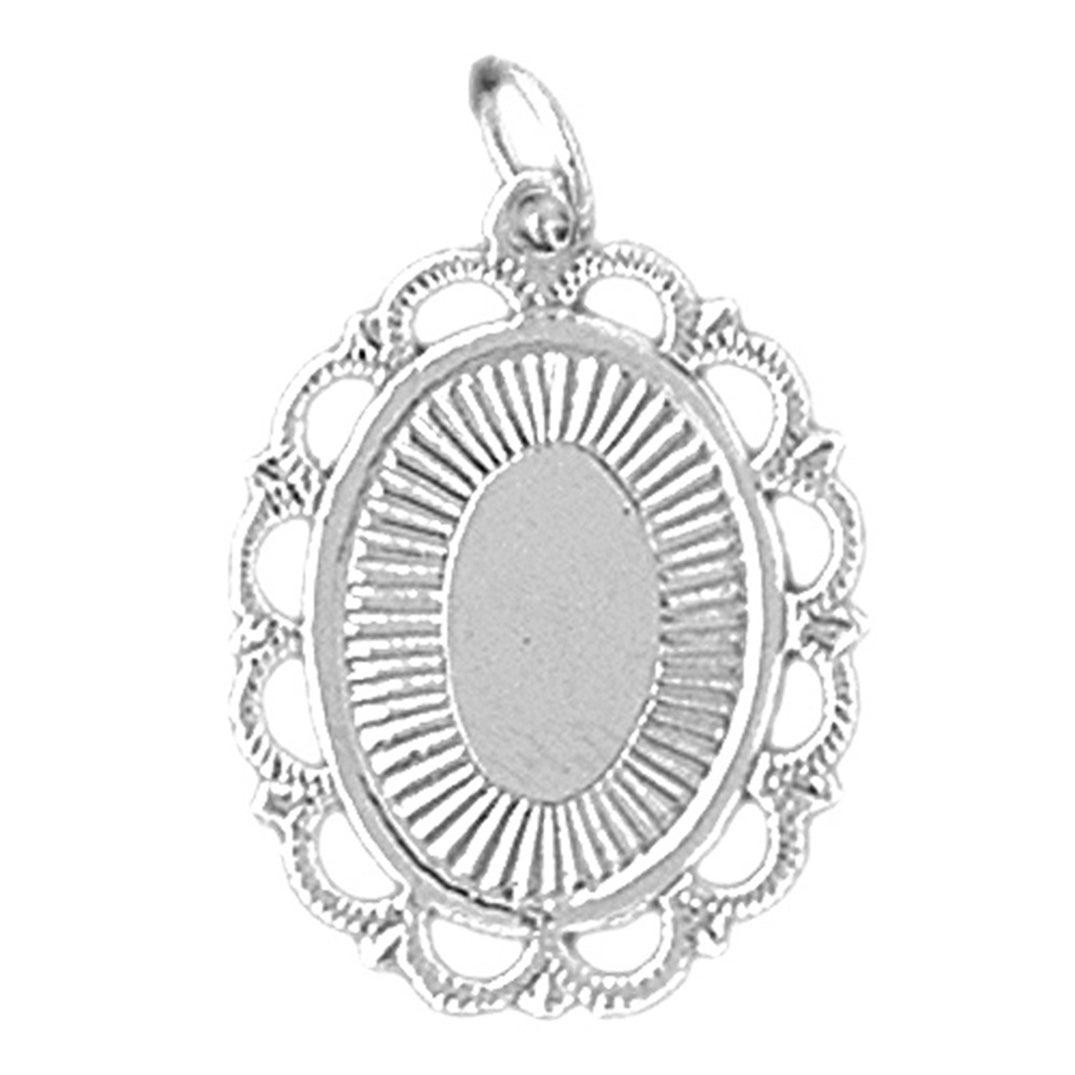 14K or 18K Gold Hand-cut Engravable Plate Pendant