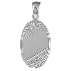 14K or 18K Gold Hand-cut Engravable Plate Pendant