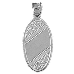 14K or 18K Gold Hand-cut Engravable Plate Pendant