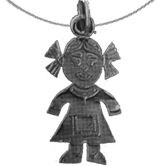 14K oder 18K Gold Mädchen Anhänger