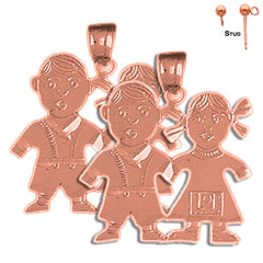 Pendientes Niño Oro 14K o 18K 29mm