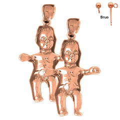 14K or 18K Gold Baby Earrings