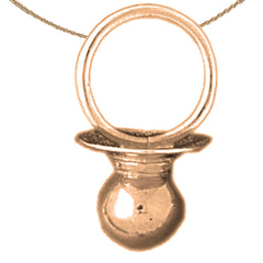 3D-Schnulleranhänger aus 10 Karat, 14 Karat oder 18 Karat Gold