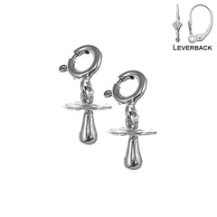 14K or 18K Gold 3D Pacifier Earrings