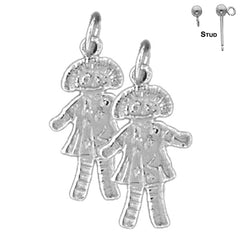 14K or 18K Gold Doll Earrings