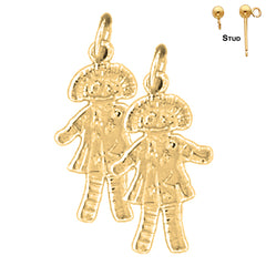 14K or 18K Gold Doll Earrings